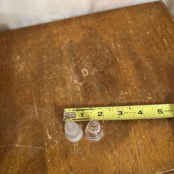 One Clear & One Frosted Bishop Replacement Pieces Cardinal Glass Chess 1-7/8" - Picture 4 of 6